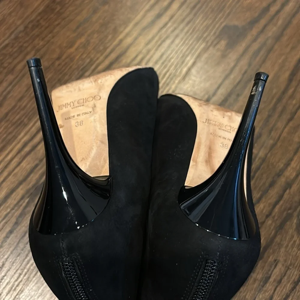 Jimmy Choo black suede booties